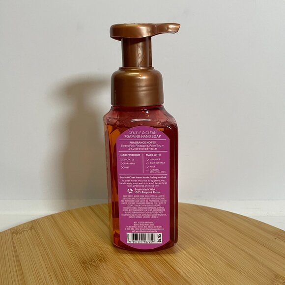 Bath & Body Works Pink Pineapple Sunrise Gentle Foaming Hand Soap 8.75 Oz Shea - Picture 3 of 4